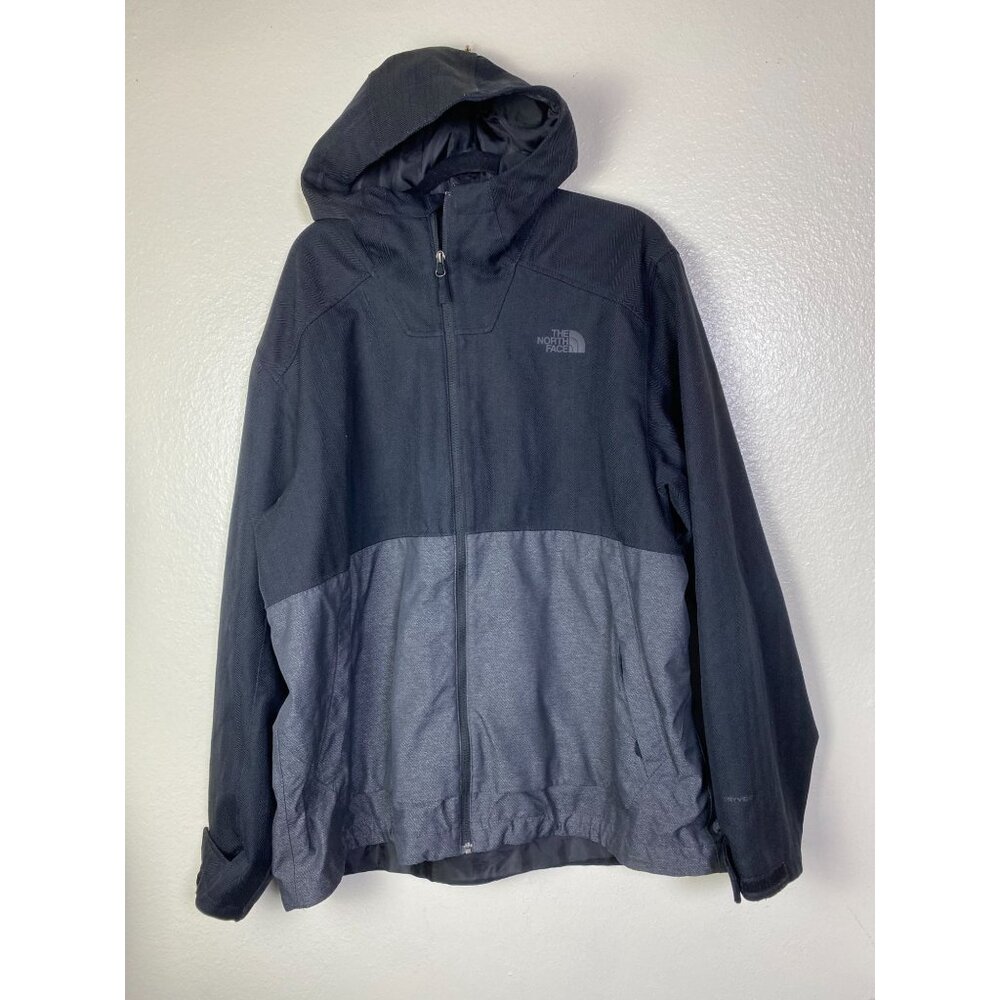 The North Face Men Millerton DryVent Hooded Jacket XXL Gray Black Waterproof Zip
